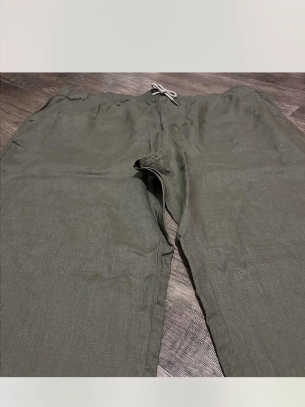 Quince Linen Beach Pants Olive Green 3XL NWT